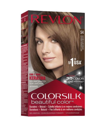 TINTE PELO RVL COLORSILK Nº54 CASTAÑO CLARO DORADO