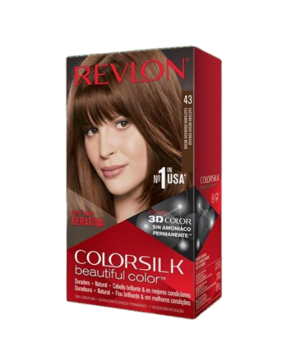 TINTE PELO RVL COLORSILK Nº43 CASTAÑO MEDIO DORADO