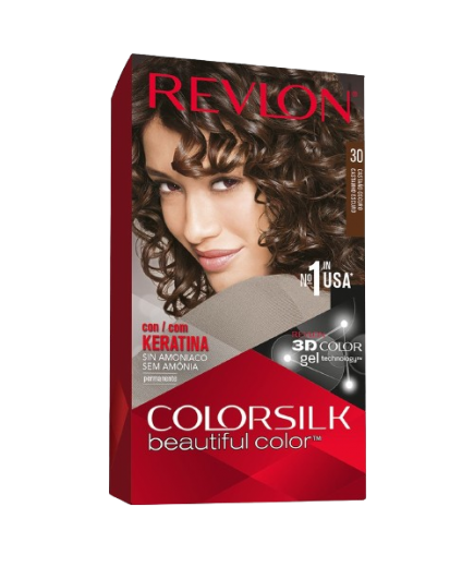 TINTE PELO RVL COLORSILK Nº30 CASTAÑO OSCURO UD