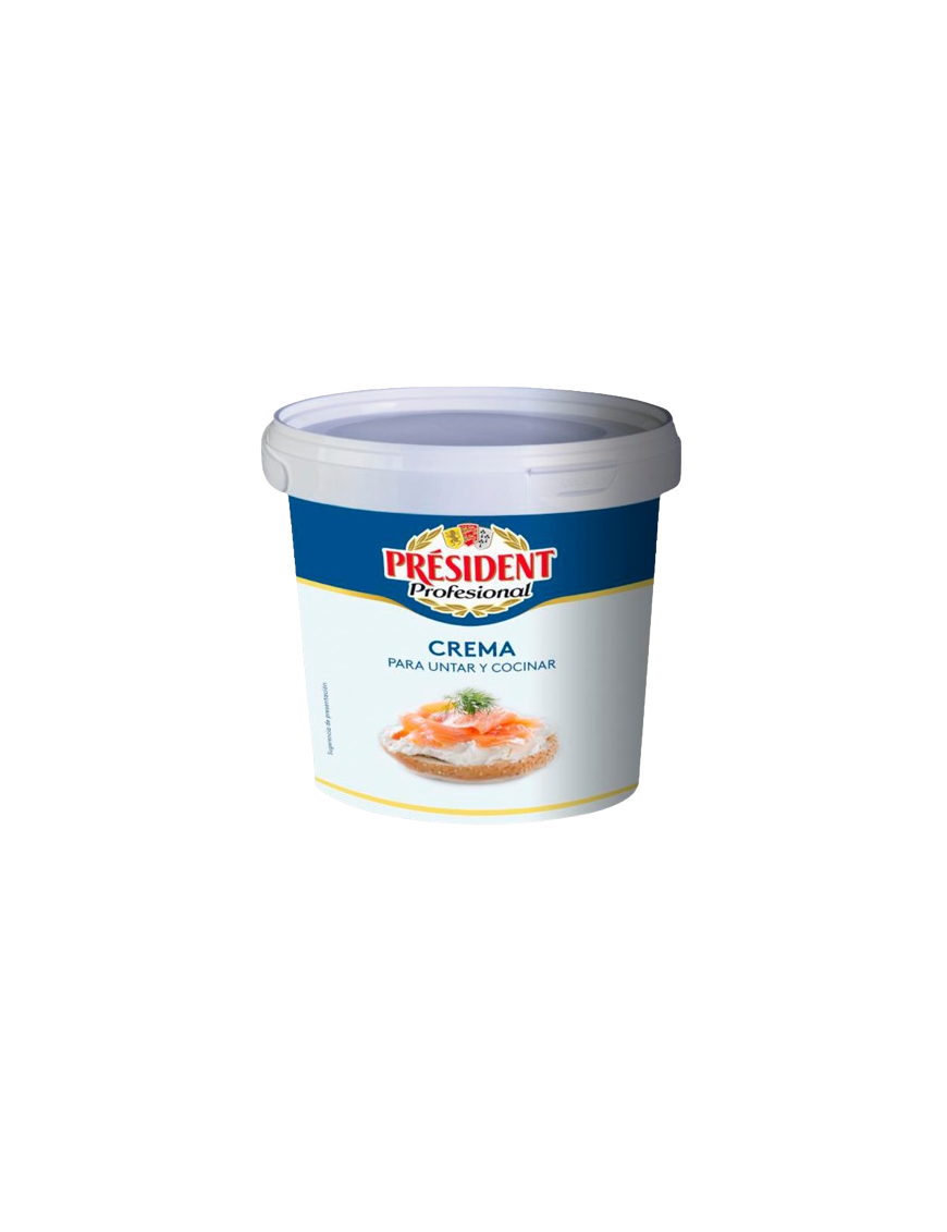 QUESO CREMA   PRESIDENT CUBO 2. KG.