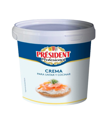 QUESO CREMA   PRESIDENT CUBO 2. KG.