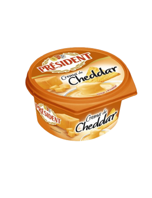 QUESO CREMA CHEDDAR PRESIDENT T/125GR