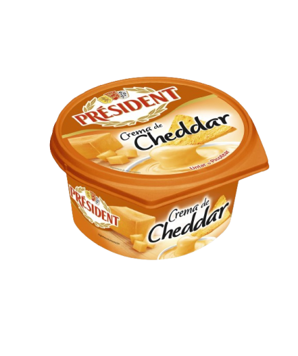 QUESO CREMA CHEDDAR PRESIDENT T/125GR