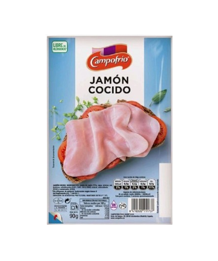 JAMON COCIDO CAMP LONCHA ASADO C/37206 90GR