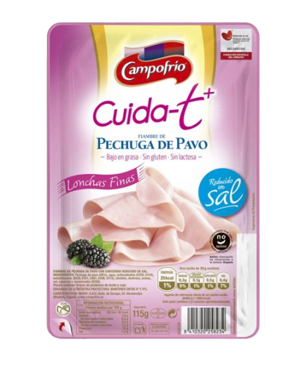 PECHUGA PAVO LONCHA CUIDA-T CAMPF C/34770 B/115G