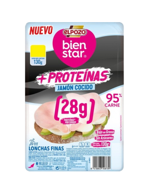 JAMON COCID.LONCHA POZO + PROTEINAS (2€) P/130G