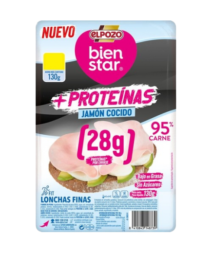 JAMON COCID.LONCHA POZO + PROTEINAS (2€) P/130G