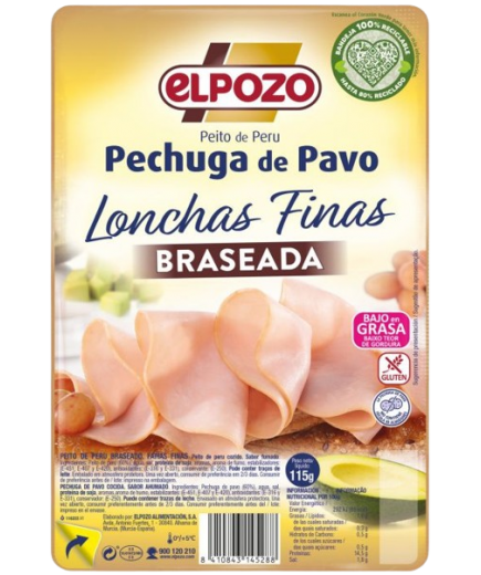 PECHUGA PAVO POZO LONC BRASEAD(1,5€) C/14528 115G