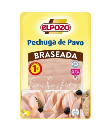 PECHUGA POLLO BRASEAD LONCH POZO(1€)C/11057 B/85G