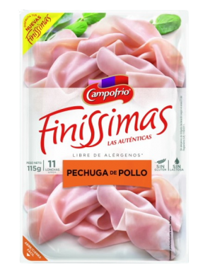 PECHUGA POLLO CAMPF.LONC FINISSIMAS C/1122 115GR