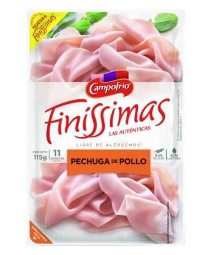 PECHUGA POLLO CAMPF.LONC FINISSIMAS C/1122 115GR