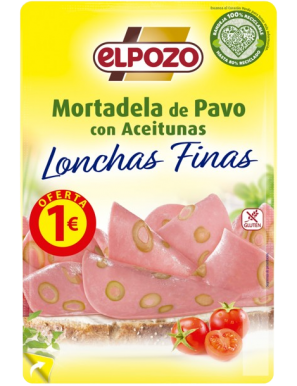 MORTADELA PAVO ACEITUNAS C/38235 CAMPF B/95GR (1€)