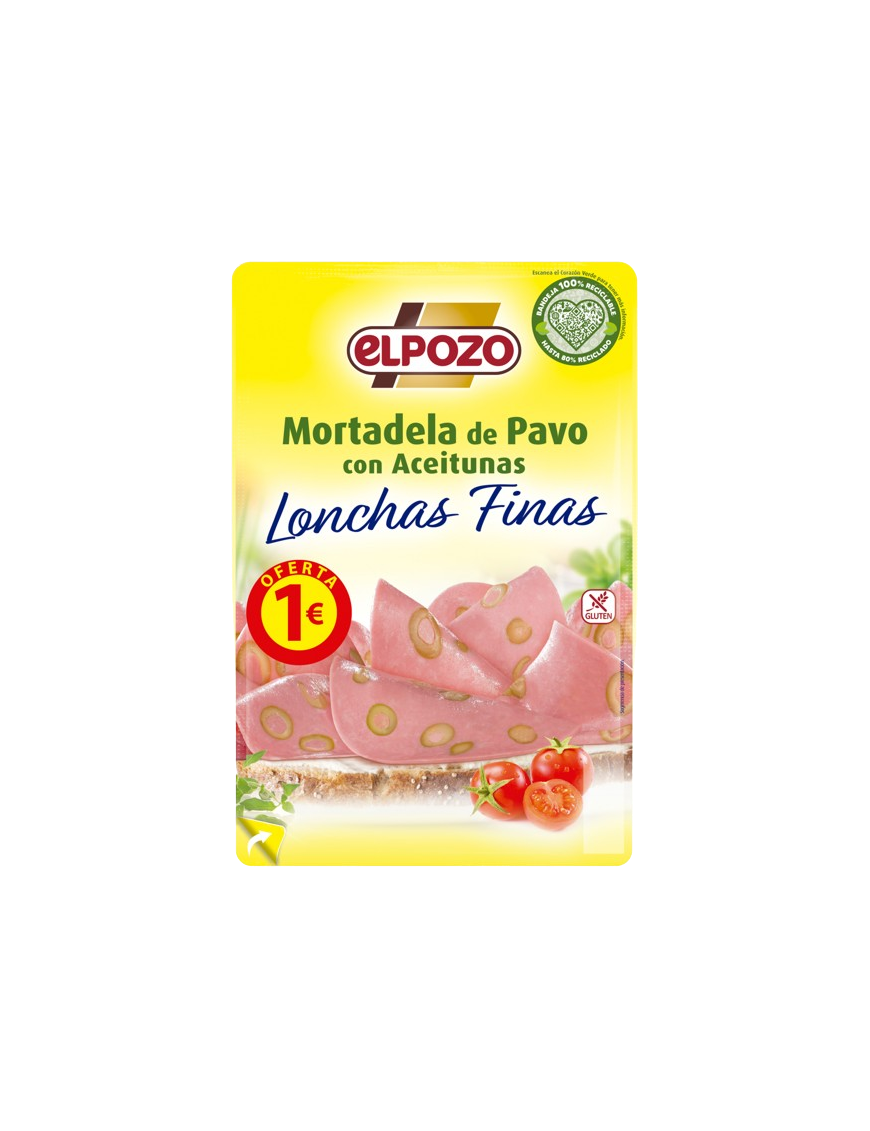 MORTADELA PAVO ACEITUNAS C/38235 CAMPF B/95GR (1€)