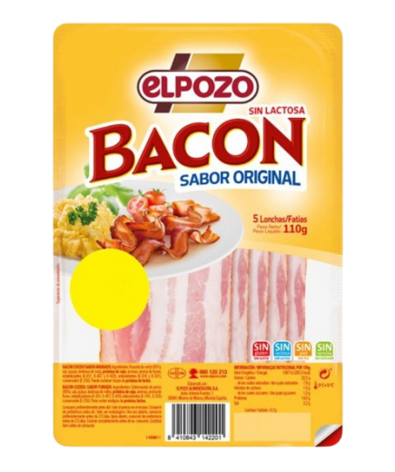 BACON LONCHA EL POZO C/14220.(1.5€) B/110 GR