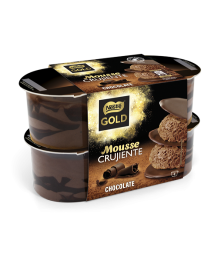 NESTLE MOUSSE GOLD CHOCOLATE CRUJ. P/4 UD