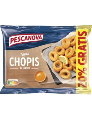 CHOPIRONES PESCANOVA REBOZADOS AL HUEVO B/250 GR