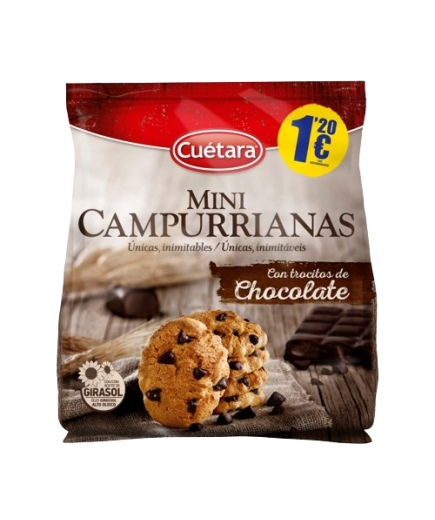 GALLETA CUETARA CAMPURRIANA-CHOCO MINI(1,2€)B/145G