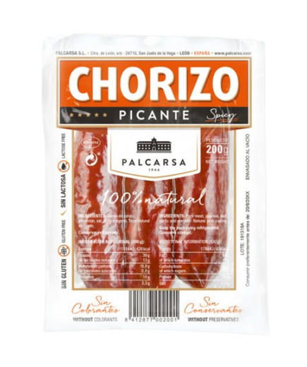 CHORIZO PICANTE PALCARSA BOLSA 3UD (200GR)