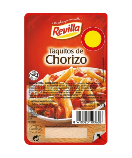 CHORIZO TAQUITOS REVILLA C/37120 EST/65 GR