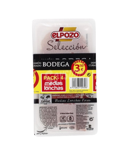 JAMON LONCHA EPOZO C/10939.SELEC.(3€) P/4X45GR.SUP