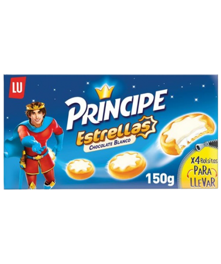 GALLETAS PRINCIPE ESTRELLA CHOCO-BLANCO P/150 GR