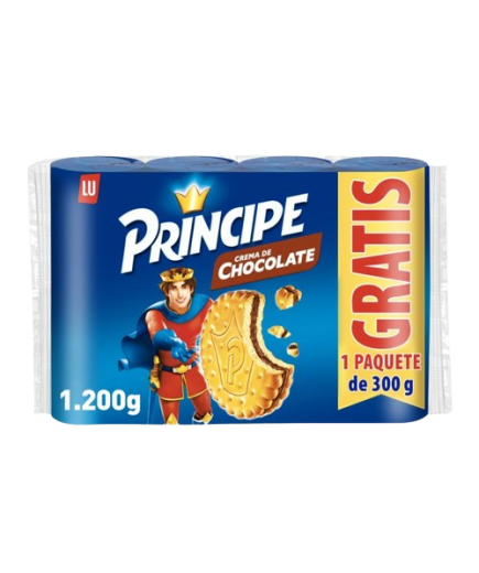 GALLETAS PRINCIPE R/CHOCOLATE 300GR.PACK 3+1