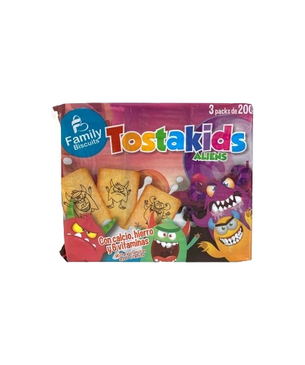 GALLETA FAMILY BISCUITS TOSTAKIDS P/600GR