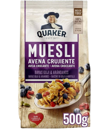 COPOS AVENA MUESLI GOJI & ARANDANOS QUAKER B/350GR