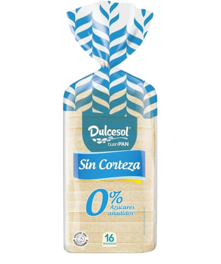 PAN DULCESOL BLANCO SIN CORTEZA B/450 GR