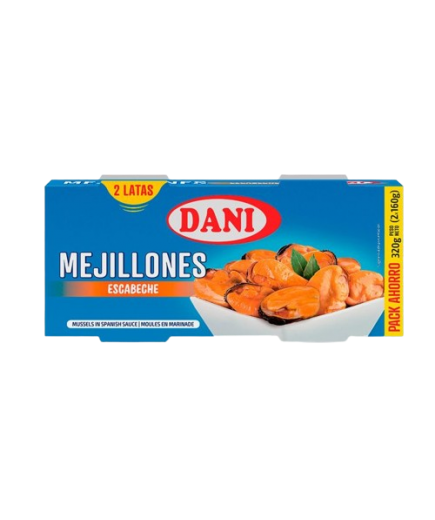 MEJILLONES DANI EN ESCABECHE PACK-2UD X 170GR