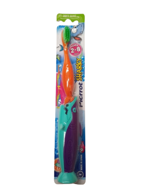 CEPILLO DENTAL PIERROT SHARKY 2-8 AÑOS SUAVE UD