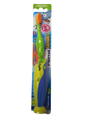 CEPILLO DENTAL PIERROT SHARKY 2-8 AÑOS SUAVE UD