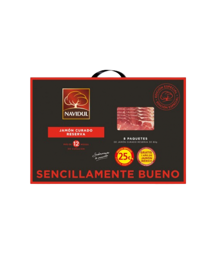 NAVIDUL MALETIN JAMON CURADO SOBRE 8X80G 640G