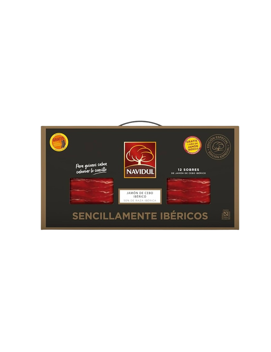 NAVIDUL MALETIN JAMON IBERICO SOBRE 12X75G 900G