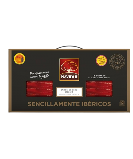 NAVIDUL MALETIN JAMON IBERICO SOBRE 12X75G 900G