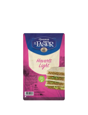 QUESO HAVARTI LIGHT LONCHAS EL PASTOR S/80GR