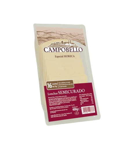 QUESO LONCHA CAMPOBELLO SEMICURADO B/400 GR