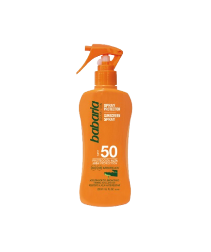 SOL BRONCEADOR BABARIA ALOE F-50  PIST/200ML+ AFT