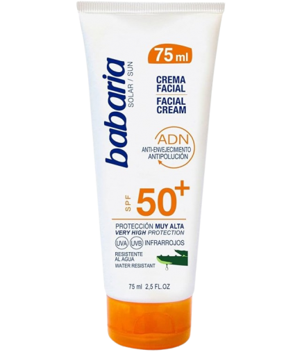 SOL CREMA FACIAL BABARIA ANTIARRUG ALOE F-50+ 75ML