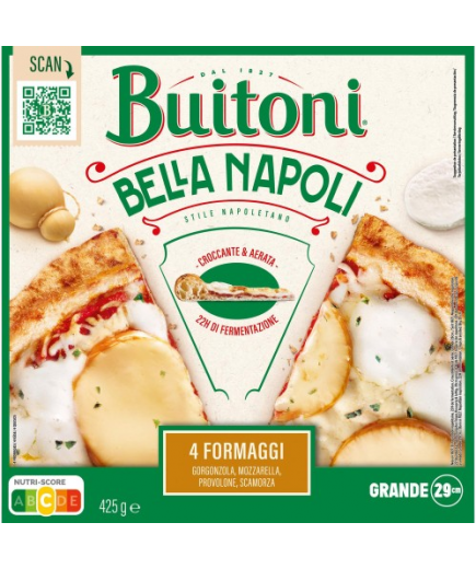 PIZZA  CONG. BUITONI BELLA NAPOLI 4 QUESOS  425GR