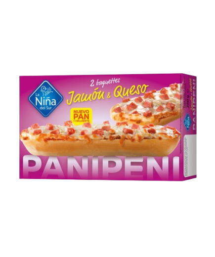 PANINI JAMON/QUESO PANIPENI BAGUETTE 2UD 250GR