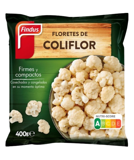 COLIFLOR CONGELADA FINDUS BOLSA 400 GR.