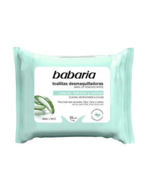 TOALLITAS DESMAQUILLADORAS BABARIA  ALOE P/25 UD