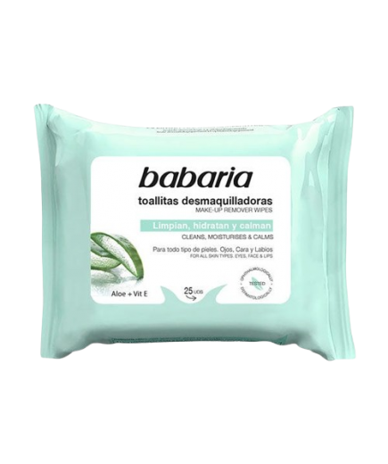 TOALLITAS DESMAQUILLADORAS BABARIA  ALOE P/25 UD