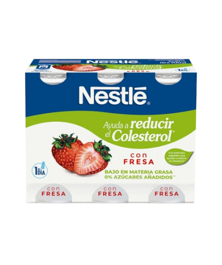 NESTLE YOGUR LIQUIDO NATURAL RED. COLESTEROL  P/6U