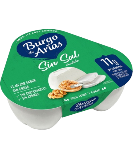 QUESO BURGOS DE ARIAS MINI SIN SAL P/3X72GR