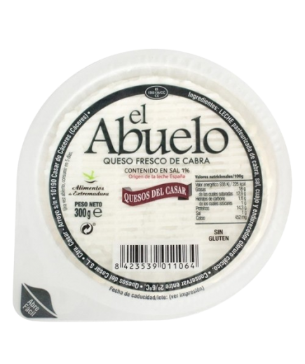 QUESO FRESCO CABRA EL ABUELO CASAR T/300.GR