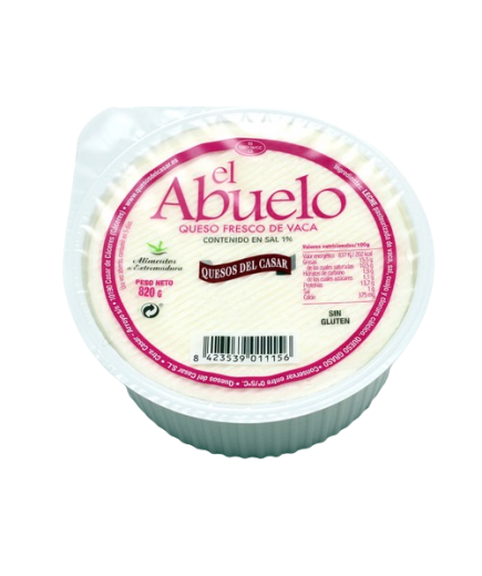 QUESO FRESCO VACA EL ABUELO T/820 GR