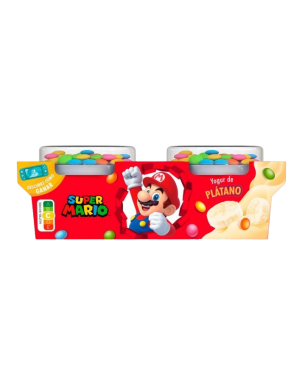 DANONE YOGUR FRESA/PLATANO SUPER MARIO P/2UD