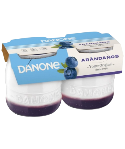 DANONE YOGUR SABOR ARANDANOS PACK 2 UD